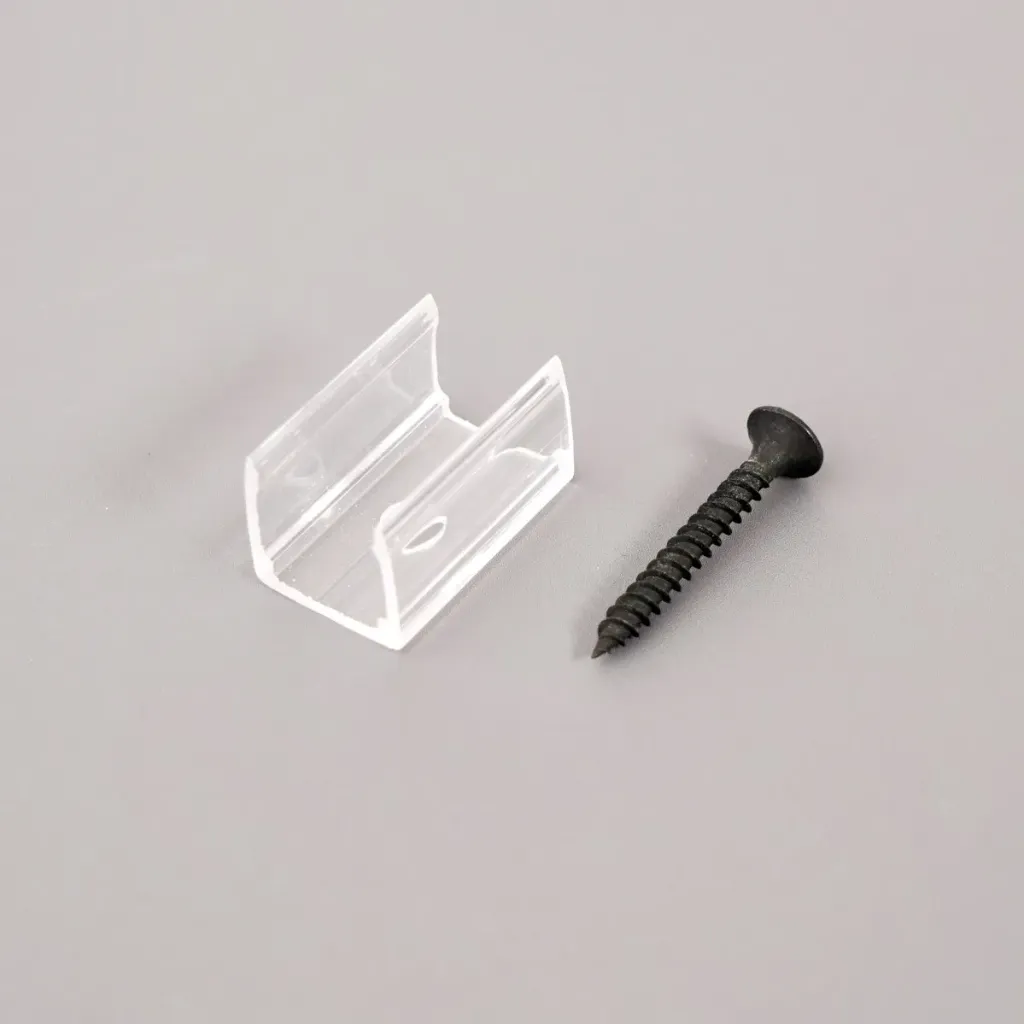 Neon Strips Mounting Kit – Transparent PC Clip & Fixation Screw